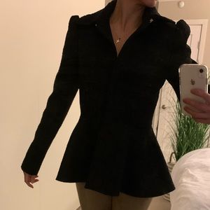 Baroque style wool blend coat